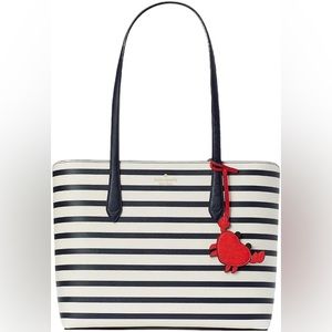 NWT Kate Spade Marlee Sailing Stripe Blue and White Coastal Tote
